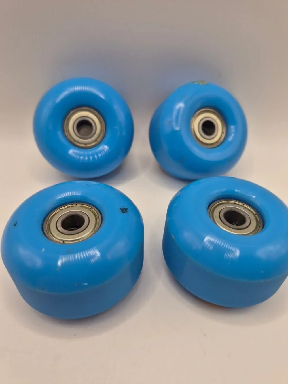 OJ Wheels 53mm Blue Skateboard Wheels With Bearings Set of 4